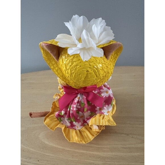 Lot of 3 Annalee Easter Spring Dolls Ducks Mouse Bonnet Straw Hat Watering Can - Picture 16 of 16